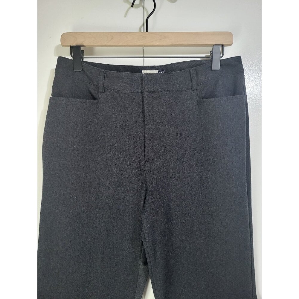 Gap Women's 10R VTG y2k Bootcut Stretch Gray Trouser Pants SZ 10R Classic Preppy - Picture 2 of 11